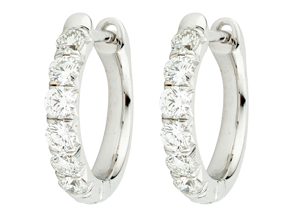 Jude Diamond Pave Hoop Earrings