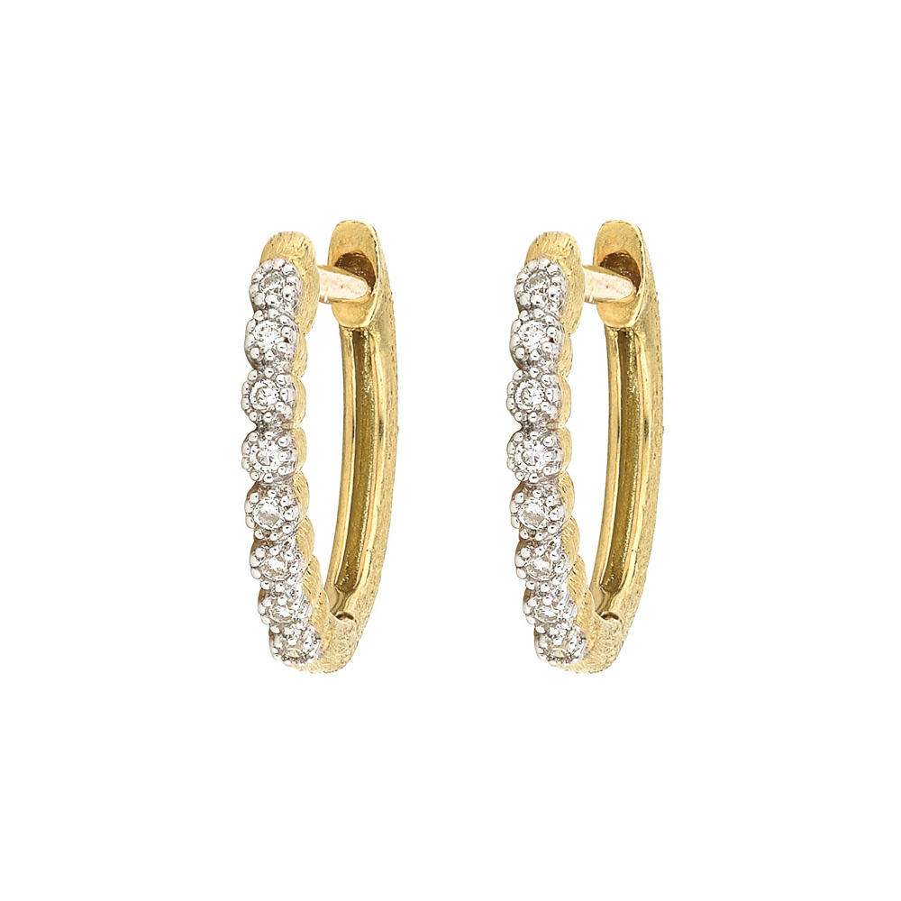 Pearl Hoop Earring  / Champagne