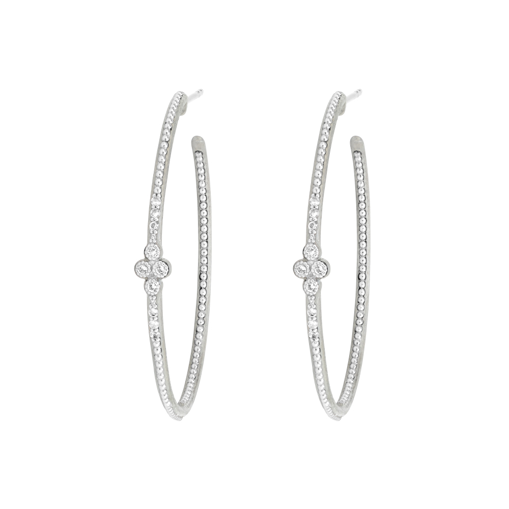 JudeFrances Silver Large Moroccan Quad Hoop Earrings