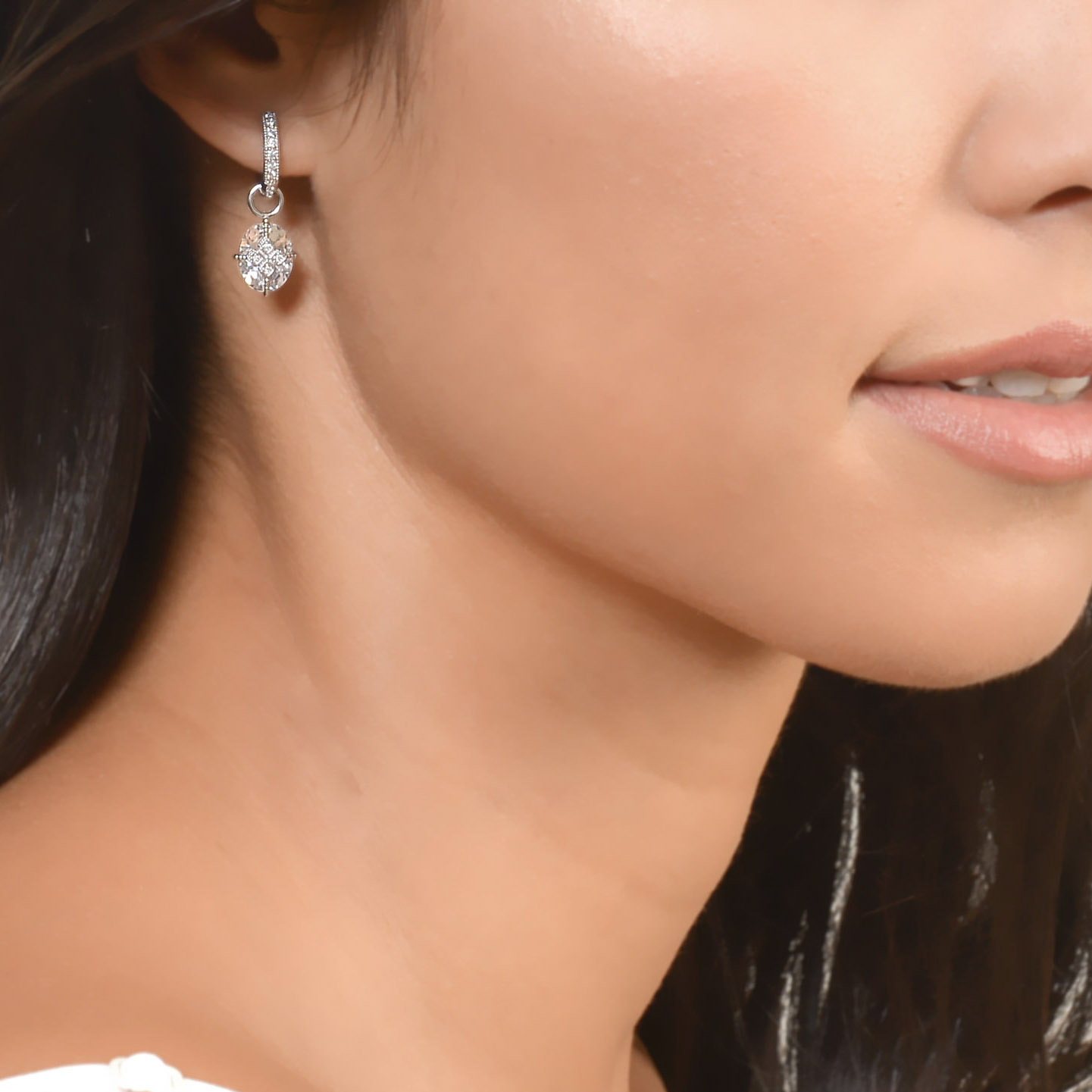 Lisse Oval Stone Lacey Kite Earring Charms - Image 2