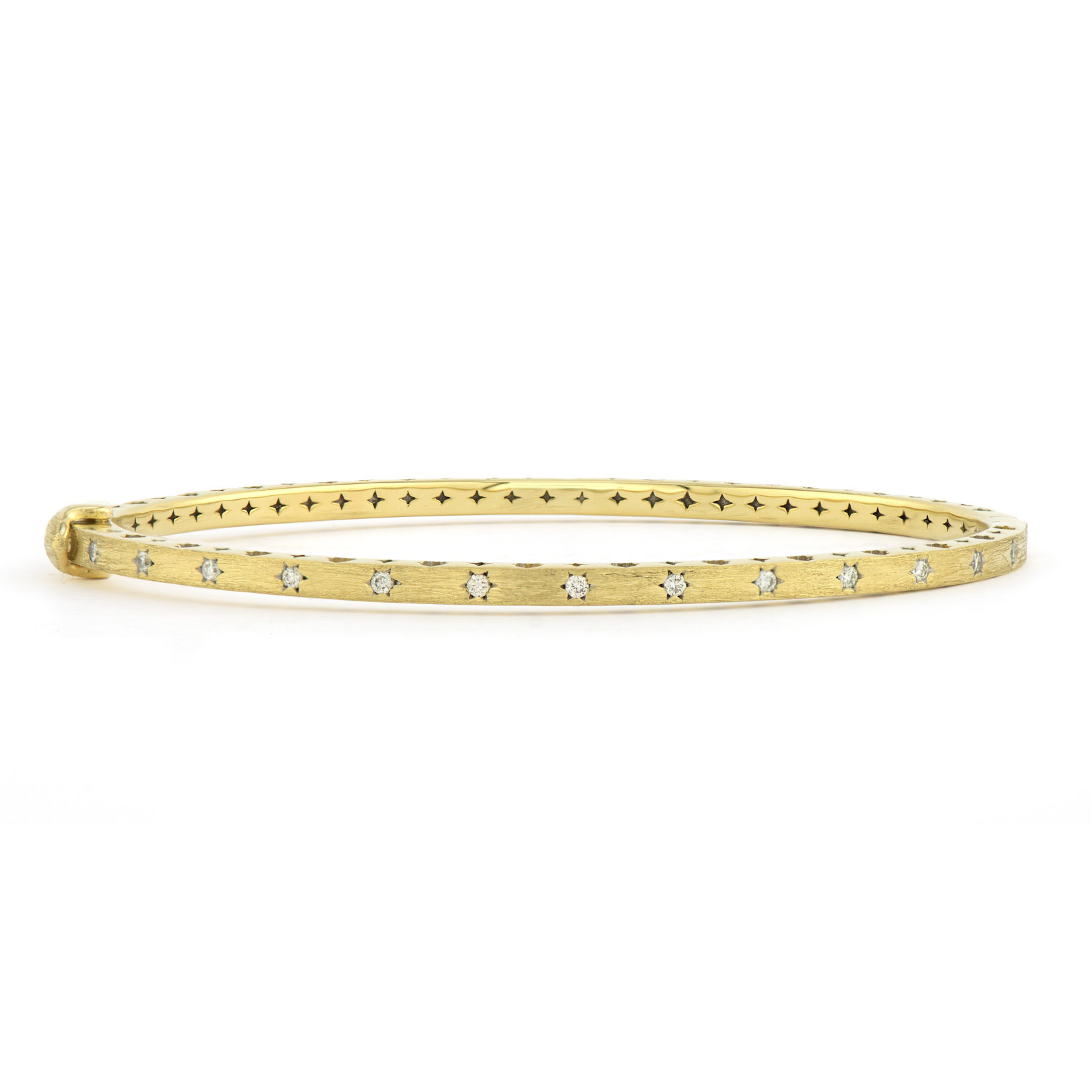 Moroccan Star Thin Diamond Bangle