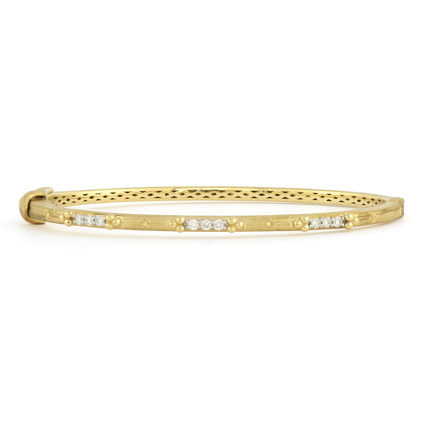 Provence Thin Three Cluster Diamond Bangle