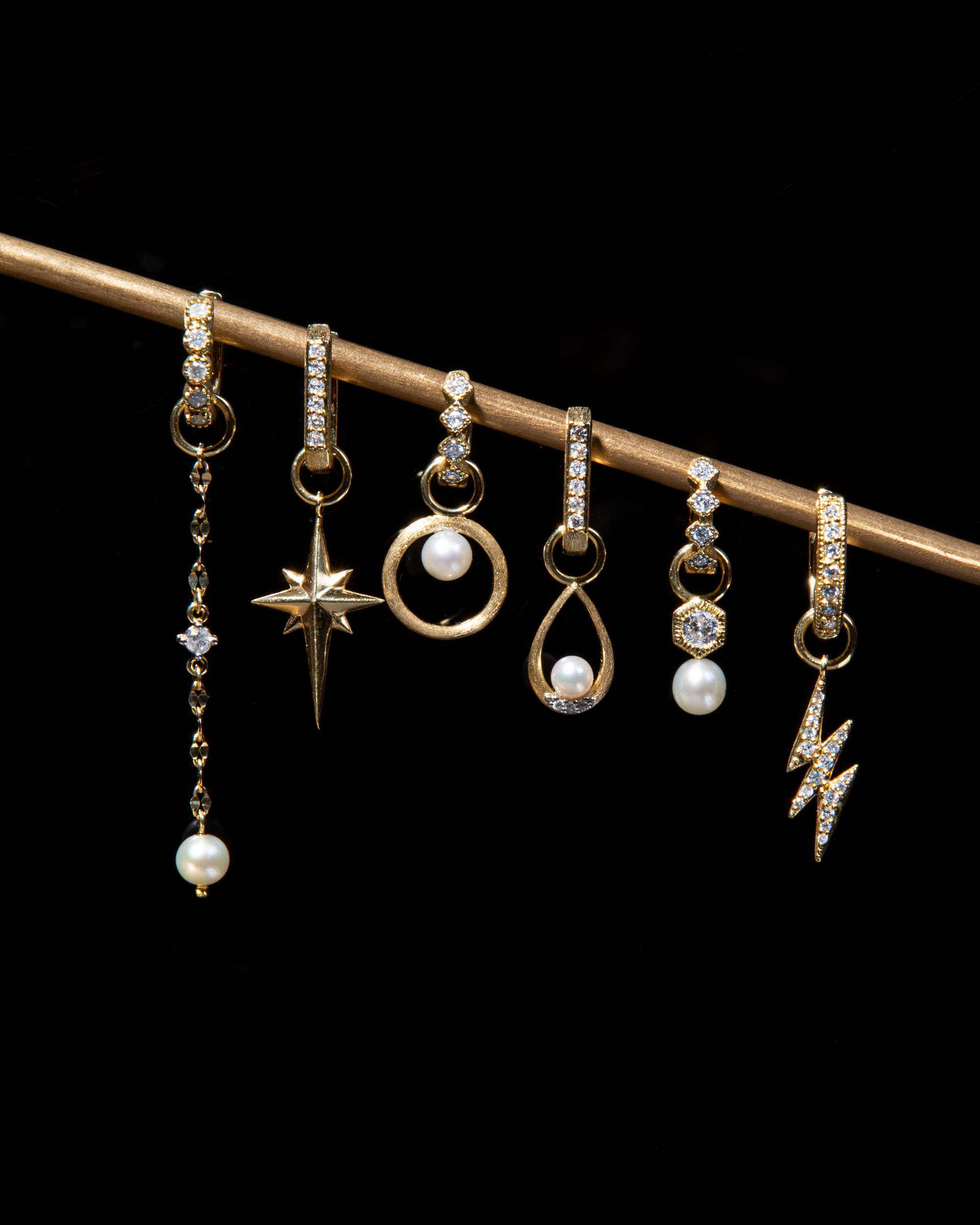 Petite Diamond Square Hoop Earring - Image 2