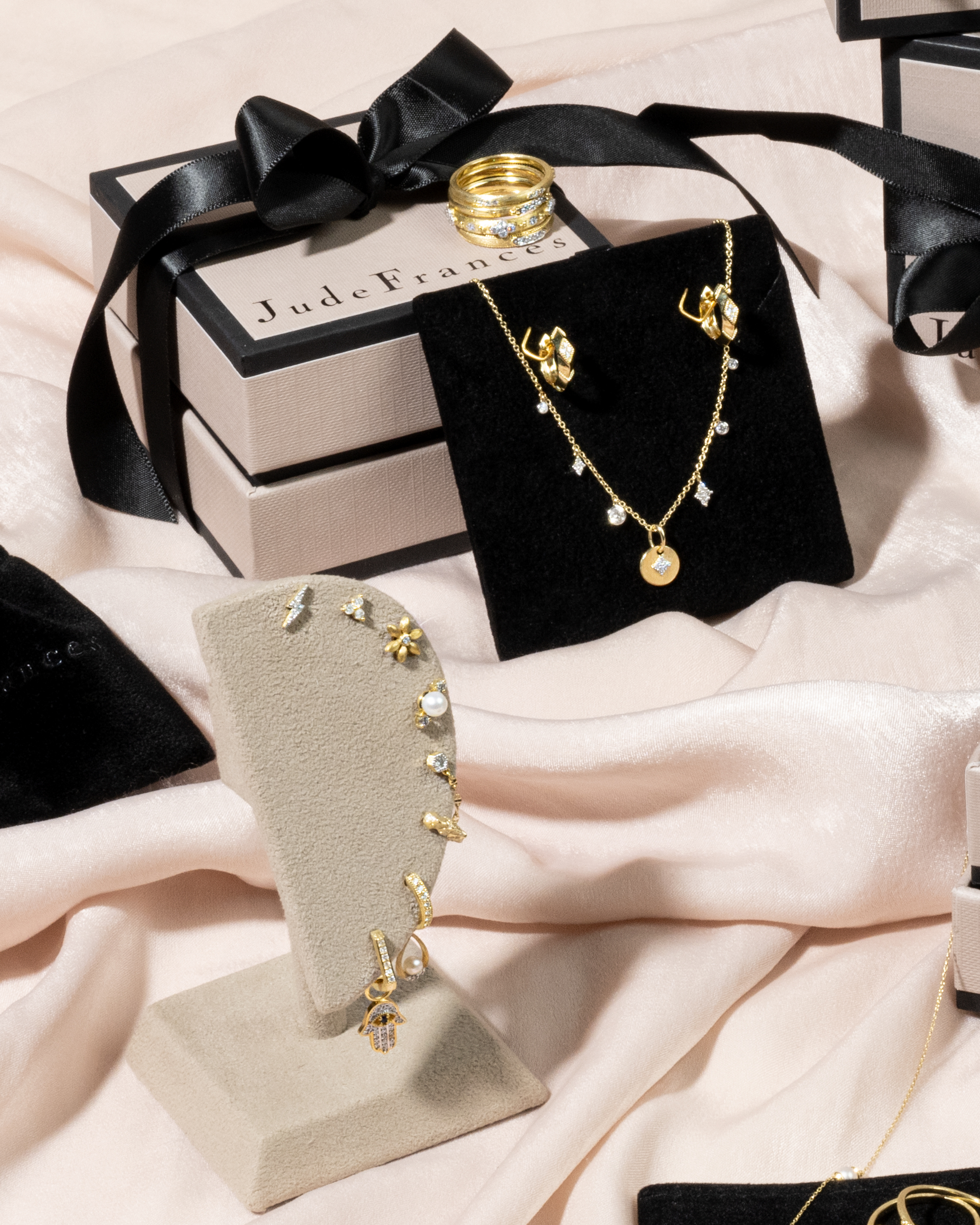 Provence Floating Charm Necklace With White Diamonds - Image 3