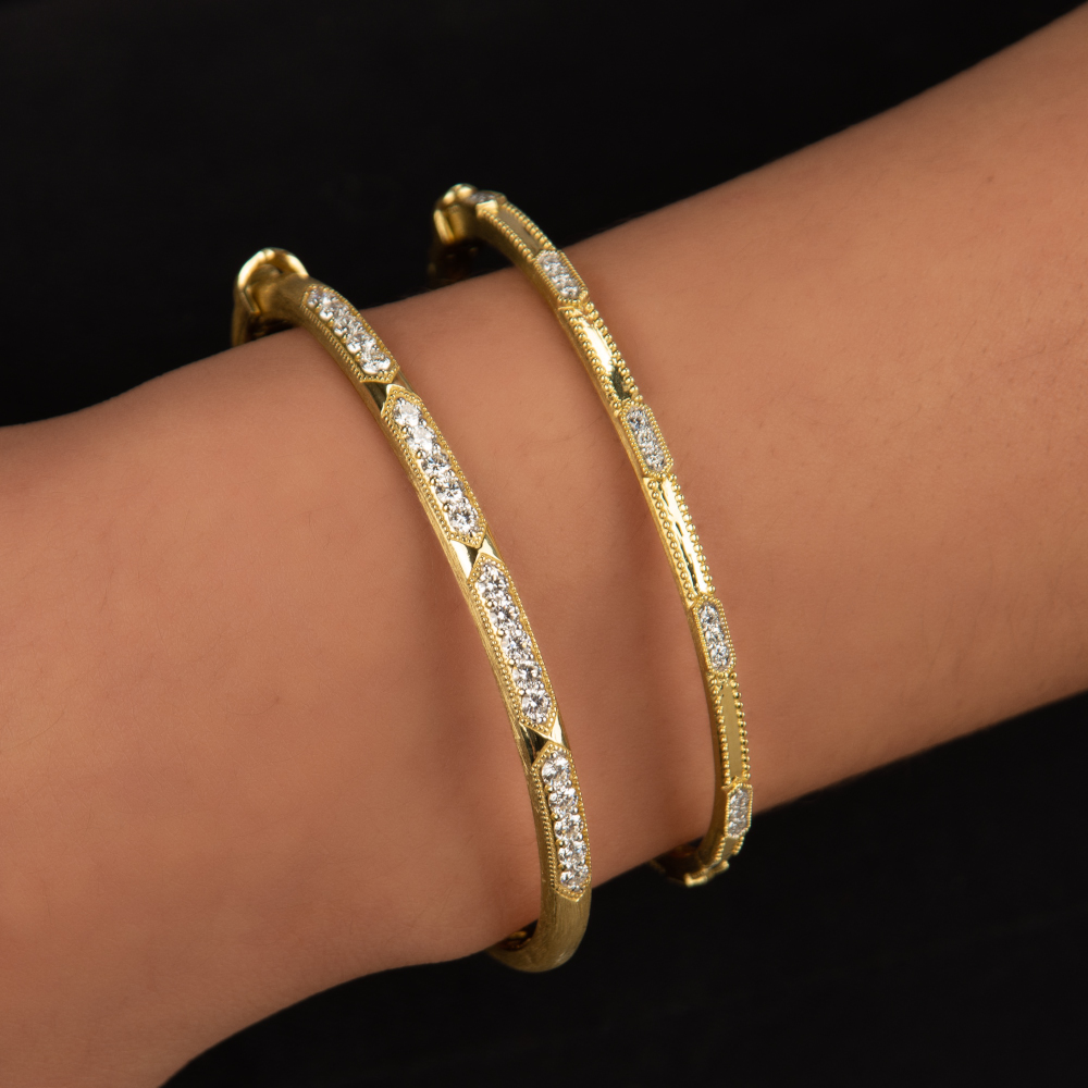 Provence Elongated Hexagon Bangle - Image 2