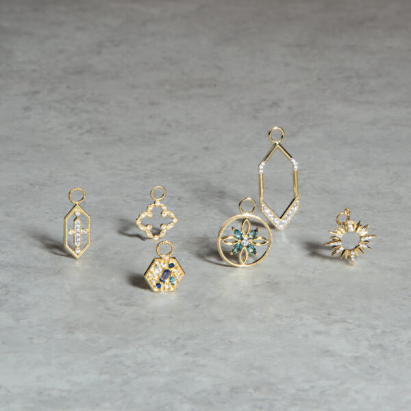 Provence Multi Shape Stone Hexagon Earring Charms - Image 3