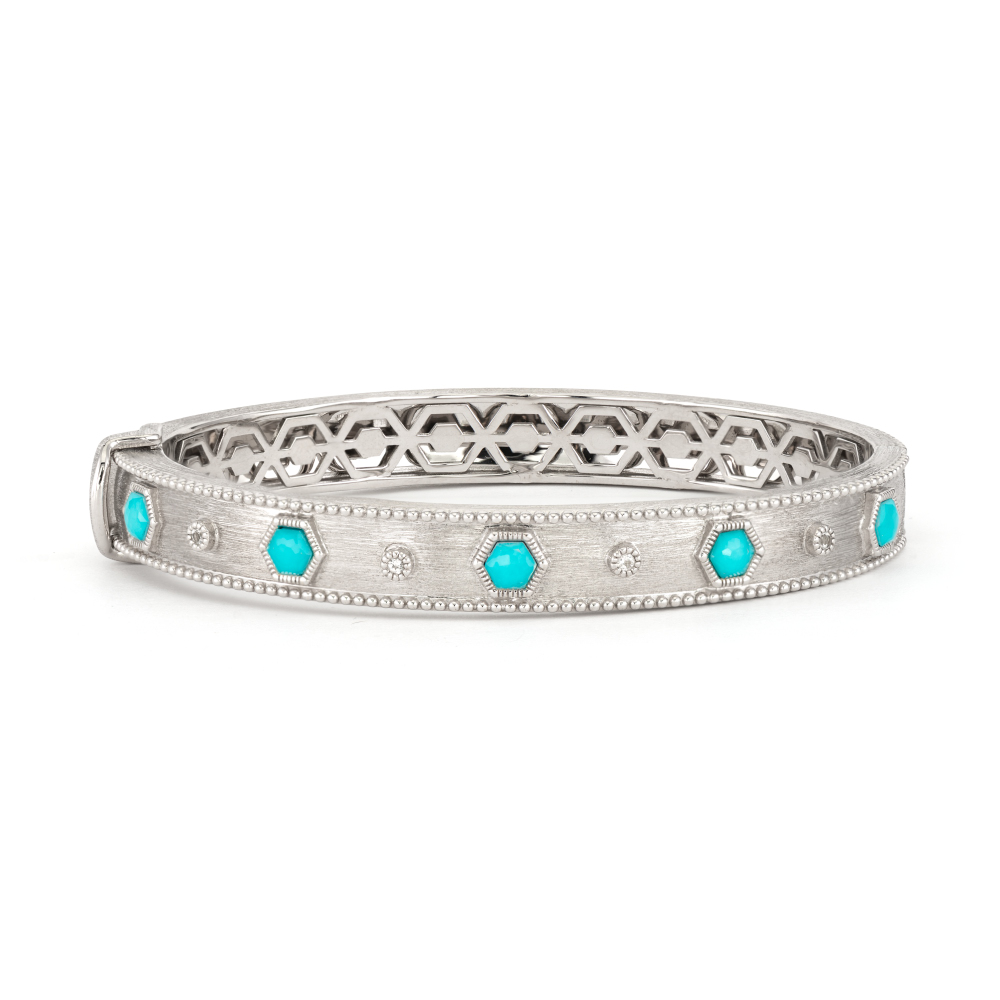 Bangles Simple Silver Plated Geometric Bangle Hexagon Bracelet Bangles 10pcs-G032